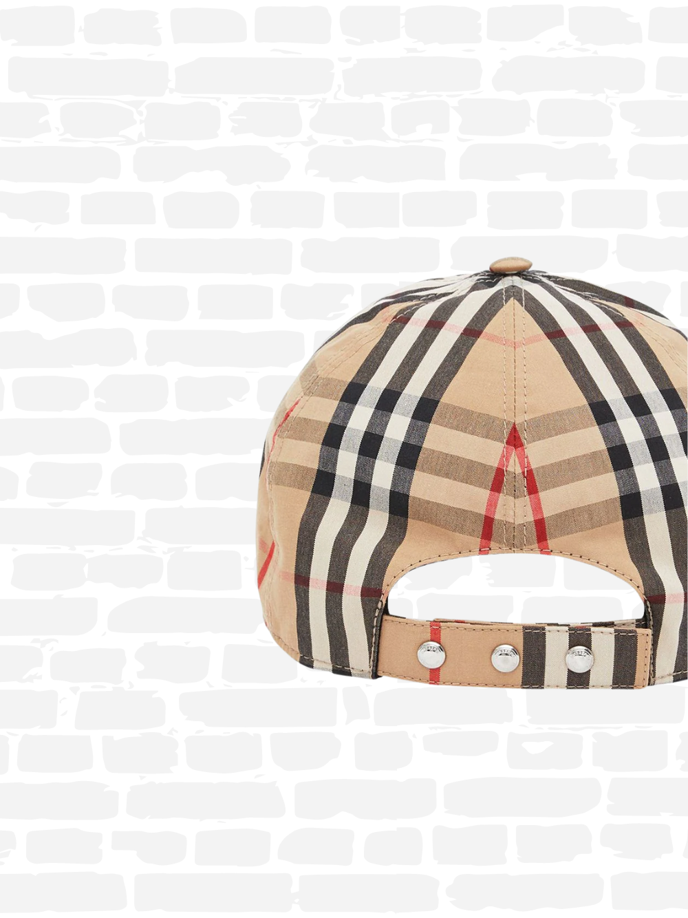 TB MONOGRAM VINTAGE CHECK CAP