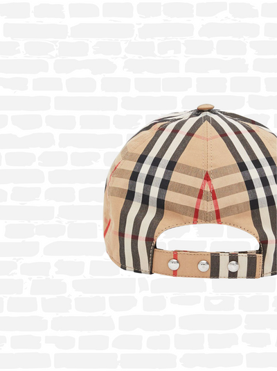 TB MONOGRAM VINTAGE CHECK CAP