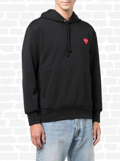 HEART-PRINT PULLOVER HOODIE