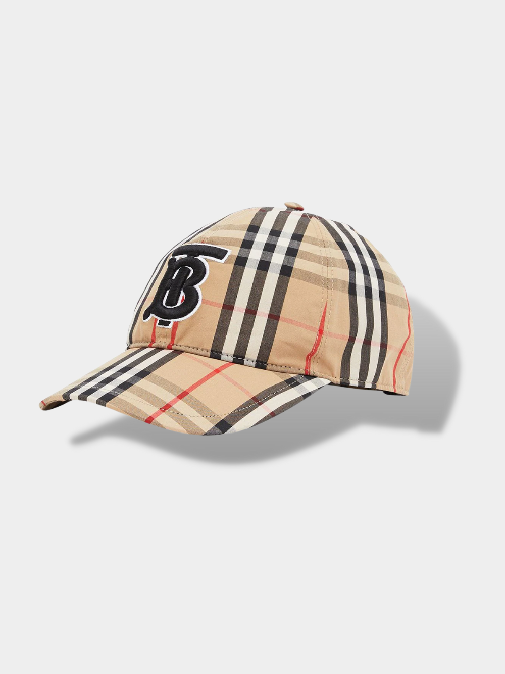 TB MONOGRAM VINTAGE CHECK CAP